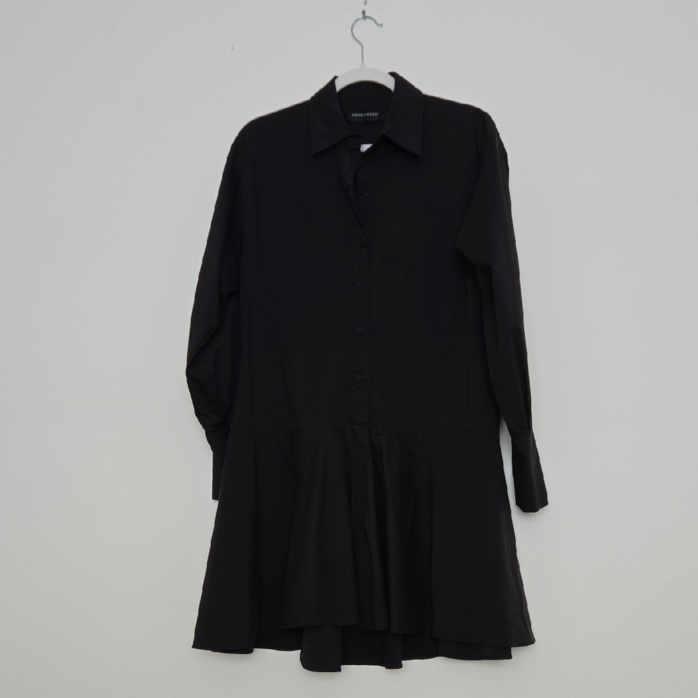 Code X Mode Black Flutter Hem Longsleeve Button F… - image 1